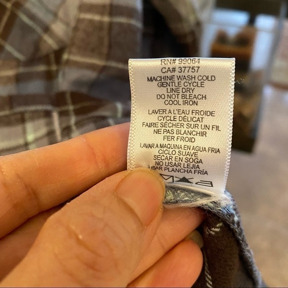 RVCA Blue Plaid Flannel Buttoned Long Sleeve Top Size Large (12) - Picture 7 of 7